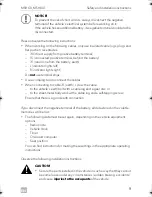 Preview for 9 page of Dometic MAGICCOMFORT MSH60 Installation And Operating Manual