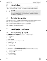 Preview for 12 page of Dometic MAGICCOMFORT MSH60 Installation And Operating Manual