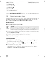 Preview for 77 page of Dometic MAGICCOMFORT MSH60 Installation And Operating Manual