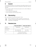 Preview for 109 page of Dometic MAGICCOMFORT MSH60 Installation And Operating Manual