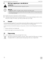 Предварительный просмотр 72 страницы Dometic MCK-750-12/N Operating Manual