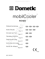 Dometic mobilCooler RC1500 Operating Instructions Manual preview