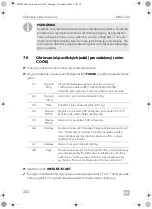 Предварительный просмотр 222 страницы Dometic MWO240 Operating Manual