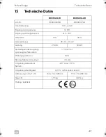 Preview for 47 page of Dometic PERFECTPOWER 
 DCC2424-40 Installation And Operating Manual