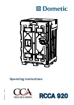 Preview for 1 page of Dometic RCCA 920 Operating Instructions Manual