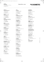 Preview for 380 page of Dometic RGE 4000 Installation And Operating Manual