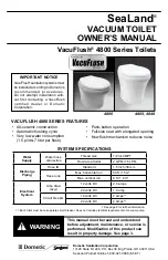 Dometic SeaLand VacuFlush 4800 Series Owner'S Manual preview