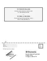 Preview for 20 page of Dometic Servel RGE400 Installation & Operating Instructions Manual