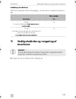 Preview for 189 page of Dometic SINEPOWER DSP1312T Installation And Operating Manual