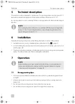 Предварительный просмотр 7 страницы Dometic TBW203 Operating Manual