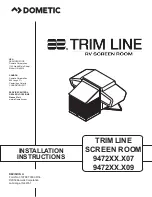 Preview for 1 page of Dometic Trim Line 9472 09 Installation Instructions