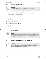 Preview for 72 page of Dometic VacPort Installation And Operating Manual