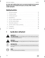 Preview for 74 page of Dometic VacPort Installation And Operating Manual