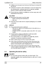 Предварительный просмотр 21 страницы Dometic Waeco CoolMatic FC40 Operating Manual