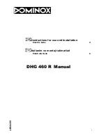 Preview for 1 page of Dominox DHG 460 R User Manual