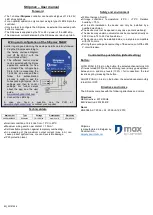 Preview for 2 page of Domintell D Max Stripmax User Manual