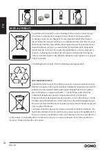 Предварительный просмотр 12 страницы Domo DO3100 Instruction Booklet