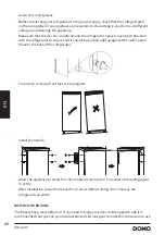 Предварительный просмотр 42 страницы Domo DO924DV Instruction Booklet