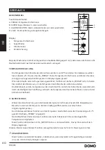 Предварительный просмотр 40 страницы Domo DO991K Instruction Booklet