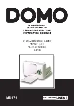 Preview for 1 page of Domo MS171 Instruction Booklet