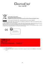 Предварительный просмотр 11 страницы DomoClip DOM202 User Manual