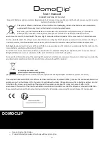 Предварительный просмотр 4 страницы DomoClip DOM253 User Manual