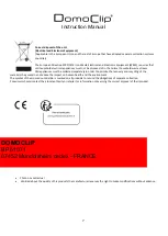 Предварительный просмотр 8 страницы DomoClip DOM347 Instruction Manual