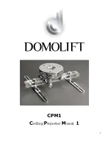 Preview for 1 page of DOMOLIFT CPM1 Manual