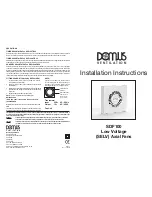 DOMUS Ventillation SDF100 Installation Instructions preview