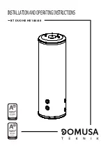 Preview for 1 page of DOMUSA TEKNIK BT DUO HE HE 180/60 Installation And Operating Instructions Manual