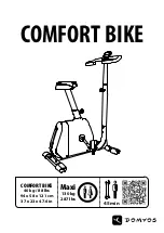 Domyos COMFORT BIKE Assembly Instructions Manual предпросмотр