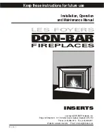 Preview for 1 page of DON-BAR Inserts Installation, Operation & Maintenance Manual