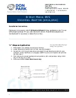 Don Park B-VENT BVS Installation Instructions предпросмотр