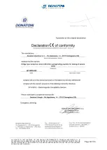 Preview for 3 page of DONATONI JET FRAME 625 2.0 Use And Maintenance Manual