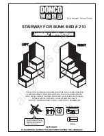 Preview for 1 page of Donco kids STAIRWAY FOR BUNK BED  210 Assembly Instructions Manual