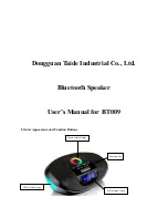 Dongguan Taide Industrial BT009 User Manual preview