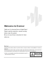 Предварительный просмотр 3 страницы Donner DDP-200 User Manual