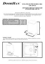 Preview for 1 page of DoorHan LAMP PRO Installation And Operation Manual