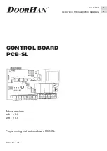 DoorHan PCB-SL Programming Instructions Manual предпросмотр