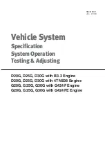 Doosan D20G Specifications Systems Operation Testing & Adjusting preview