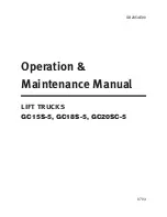 Preview for 1 page of Doosan GC15S-5 Operation & Maintenance Manual