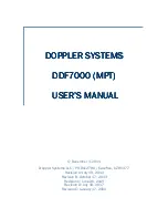 Doppler Systems DDF7000 User Manual preview