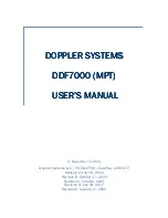 Preview for 1 page of Doppler Systems DDF7000 User Manual