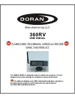 Предварительный просмотр 1 страницы Doran 360RV User Manual