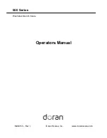 Doran 550 Series Operator'S Manual preview