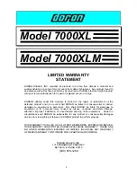 Preview for 5 page of Doran 7000XL Operator'S Manual