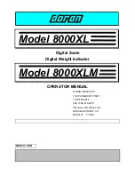 Предварительный просмотр 1 страницы Doran 8000XL Operator'S Manual