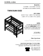 Preview for 1 page of Dorel Asia 0-65857-17166-2 Assembly Instructions Manual