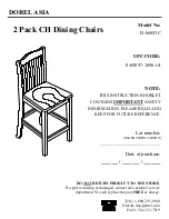 Preview for 1 page of Dorel Asia 2 Pack CH Dining Chairs Instruction Booklet