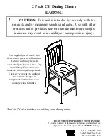 Preview for 8 page of Dorel Asia 2 Pack CH Dining Chairs Instruction Booklet